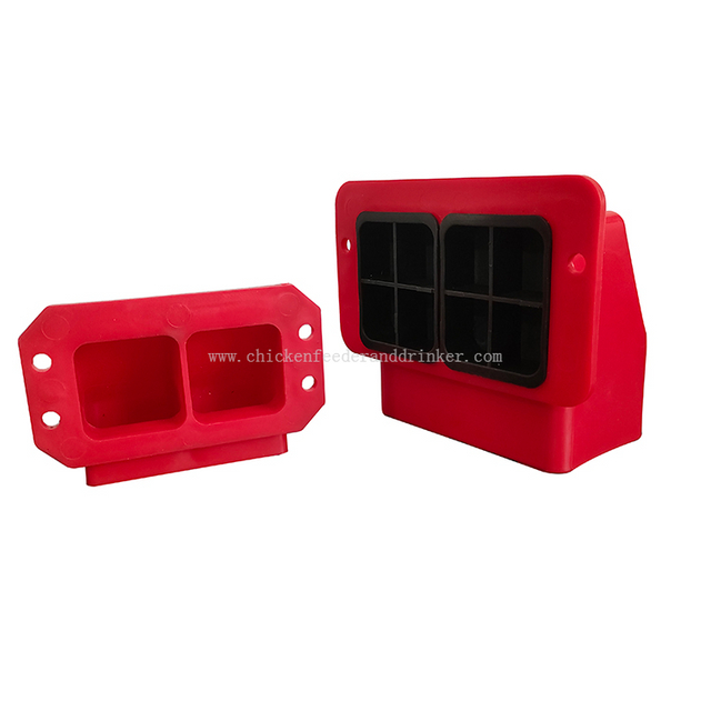 Kits de comedero de pollo de PVC, puertos de alimentación dobles para pollitos/equipo de gallinero de codorniz LM-104