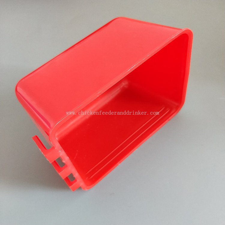 Bebedero cuadrado de plástico rojo, cuenco para beber para palomas, aves de corral, para alimentación en jaula, LMB-12