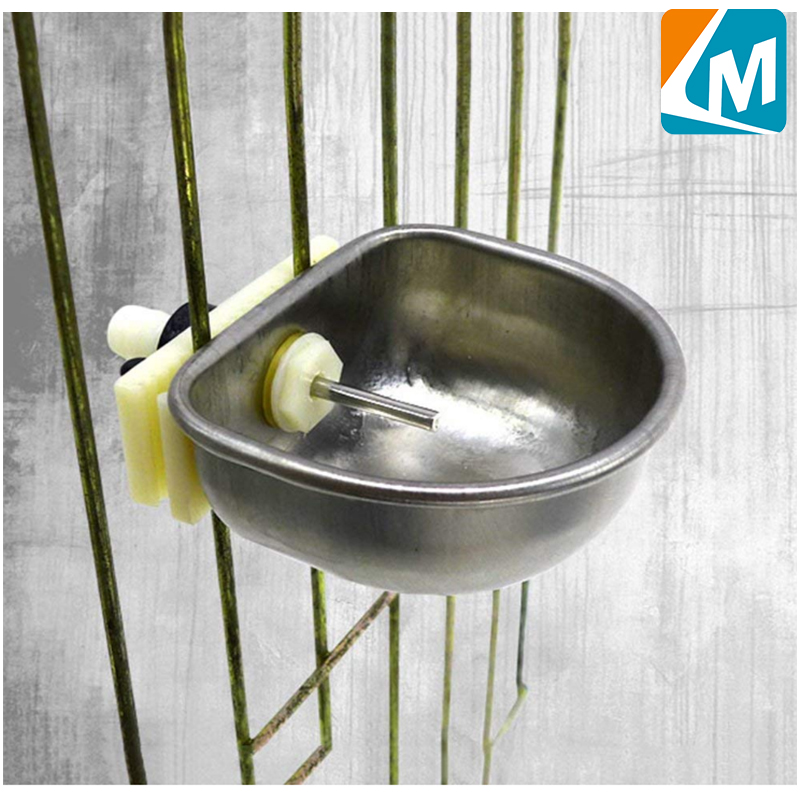  Bebedero para conejos, dispensador de acero inoxidable, alimentador de agua para conejos con cuenco, taza automática para beber para conejos, LMR-13