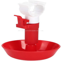 Taza de goteo de pezón de plástico redonda, taza colgante automática para agua potable, taza de agua para pollo, taza de goteo para aves de corral, LM-64