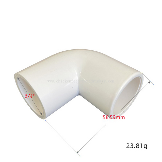 Drenaje de alta calidad y suministro de agua, accesorio de PVC hidropónico de plástico, codo ips de 4mm, tubería de plástico LML72