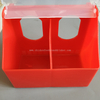 Alimentador de aves de corral, alimentador de aves de corral, doble taza, PP, dos agujeros, para alimentación en jaula, LMB-07