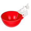 Gran oferta de fábrica, equipo de granja de pollos, tazón de agua para pollos, bebedero para aves de corral naranja/azul, taza para Paloma, pájaro, pollo, codorniz, LM-37