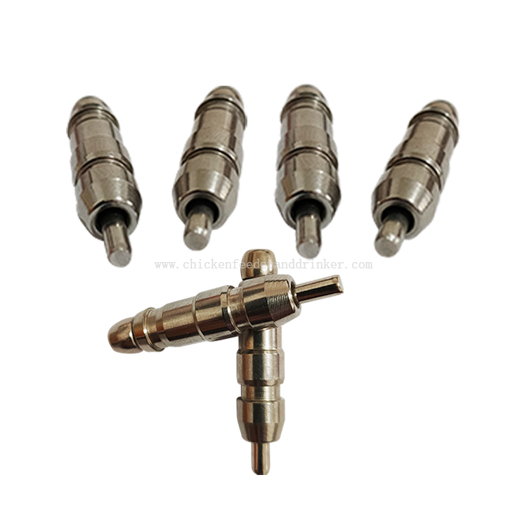 Bebederos para aves de corral, bebedero para pollos de acero inoxidable, bebedero con tetina para conejos, equipos de línea de bebida para aves de corral, LM-05
