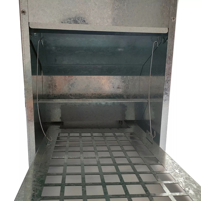 Alimentador de pedal automático antilluvia de Metal con tapa, cajas de alimentación para pollos de 8KGS, a prueba de plagas para aves de corral, alimentación de pollos, LM-127