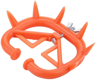 Anillo para la nariz de vaca, herramienta de destete de plástico rojo para animales de granja, ganado, destete, para prevenir la succión