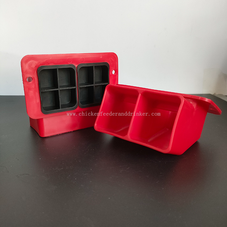 Kits de comedero de pollo de PVC, puertos de alimentación dobles para pollitos/equipo de gallinero de codorniz LM-104
