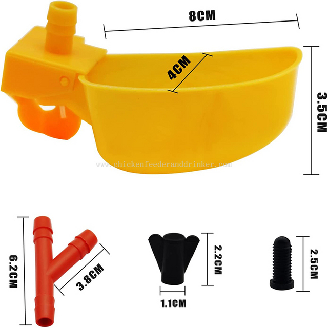 Bebedero automático para pollos, bebederos para tetina para aves de corral, bebedero para palomas y codornices, para tubo de agua LMB-08